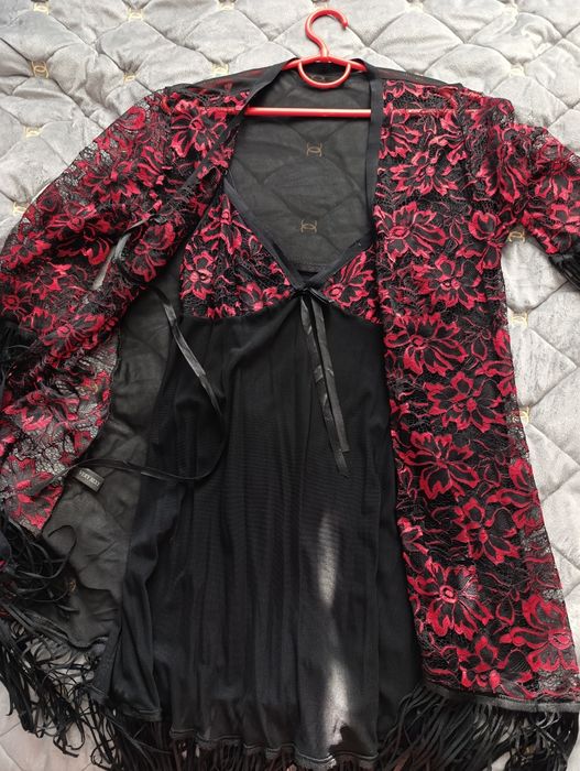 Пенюар + халат мереживо