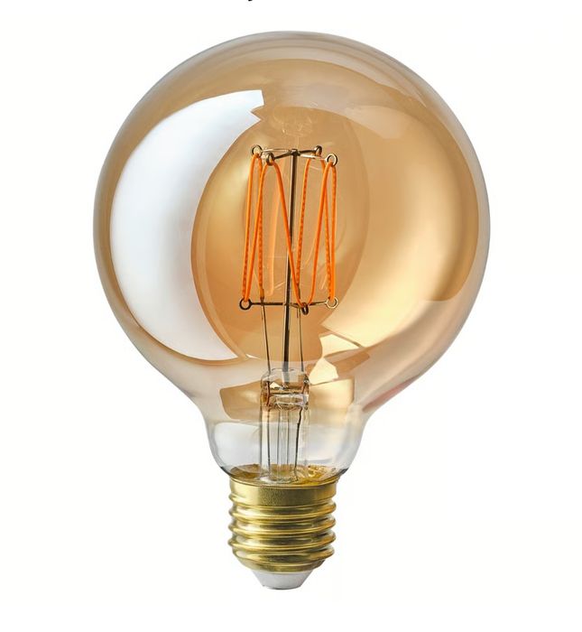 Duże żarówki 3 szt.MOLNART  LED E27 150 lm,kula brązowe szkło