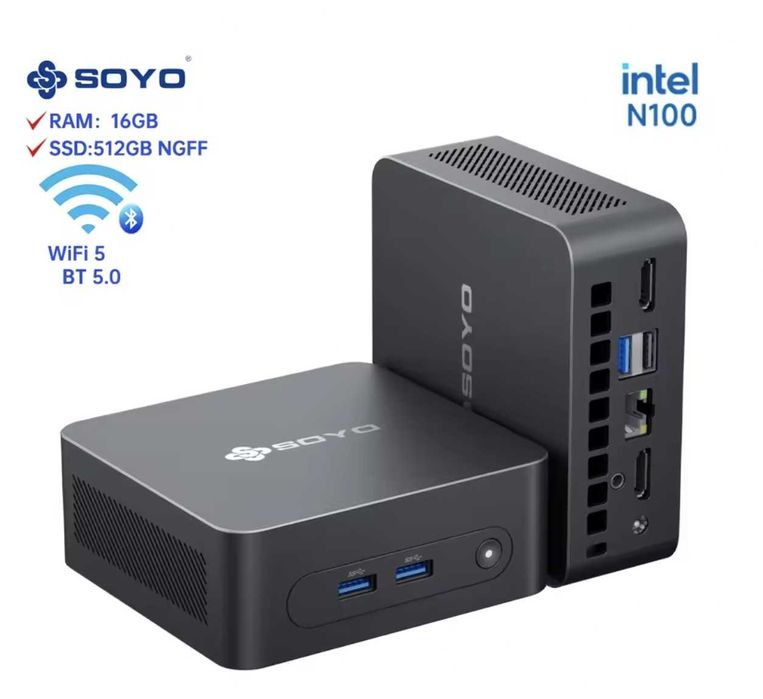 SOYO M2 Plus2 Intel N100 / 16ГБ RAM / 512ГБ ROM