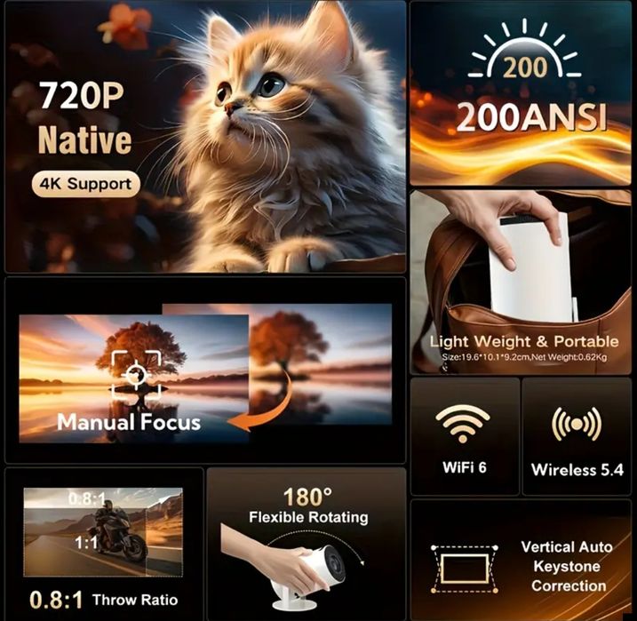 Мини-проектор HY300PRO