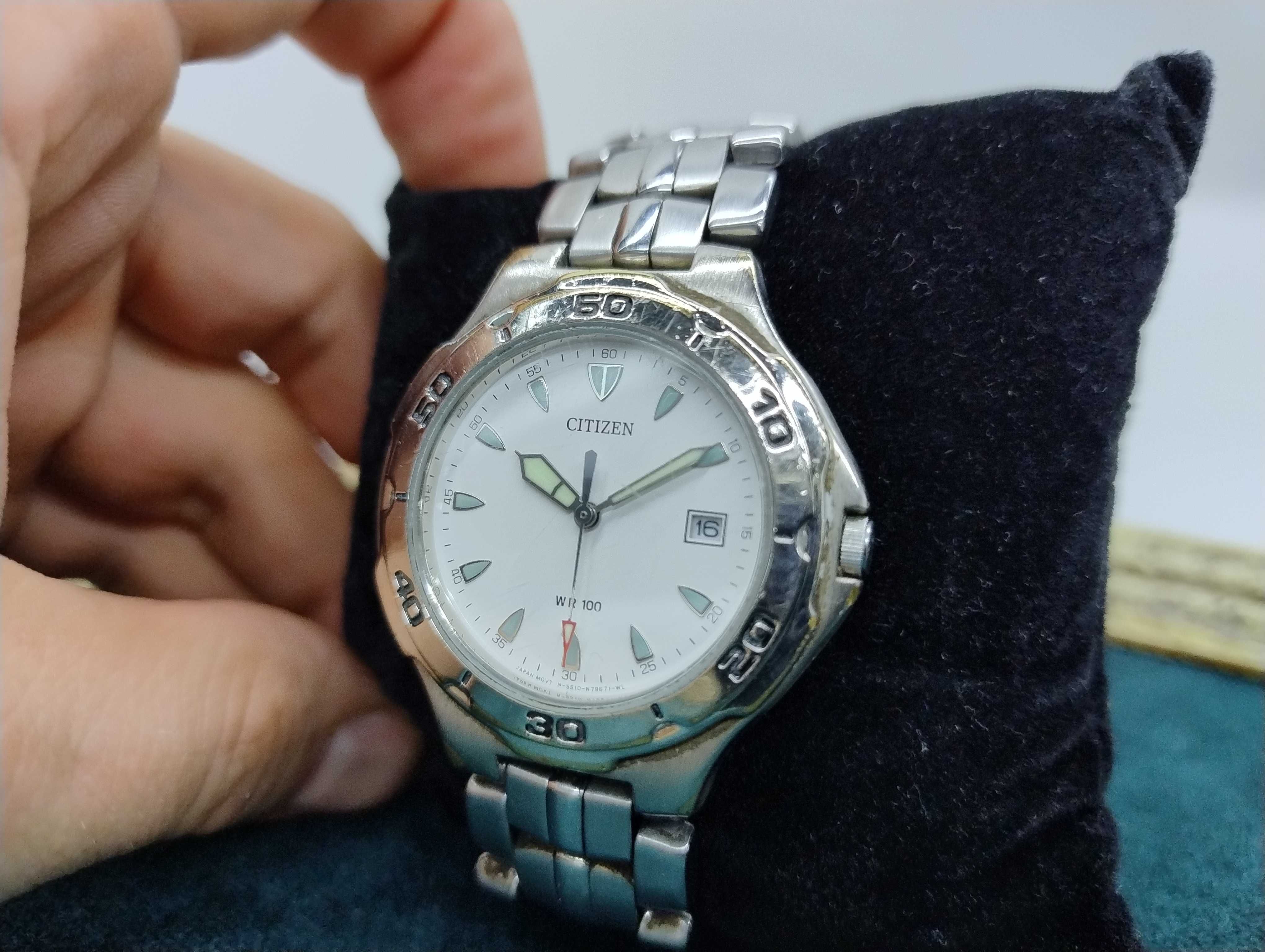 Oryginalny Zegarek Citizen WR 100 jak Nurek stalowy model Vintage !