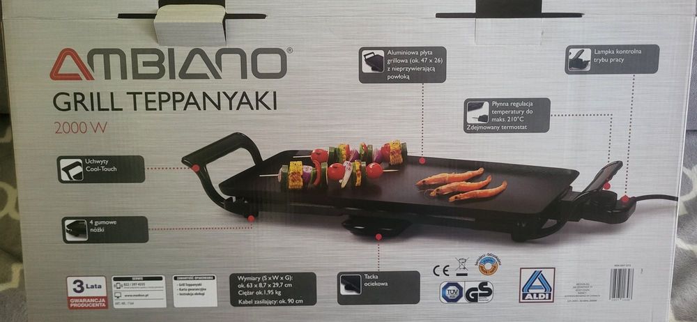 Grill elektryczny teppanyaki.