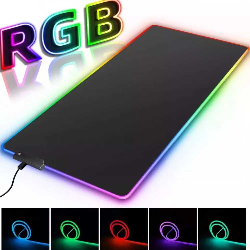 Коврик для мышки с RGB подсветкой, Коврик для клавиатуры 30х80
