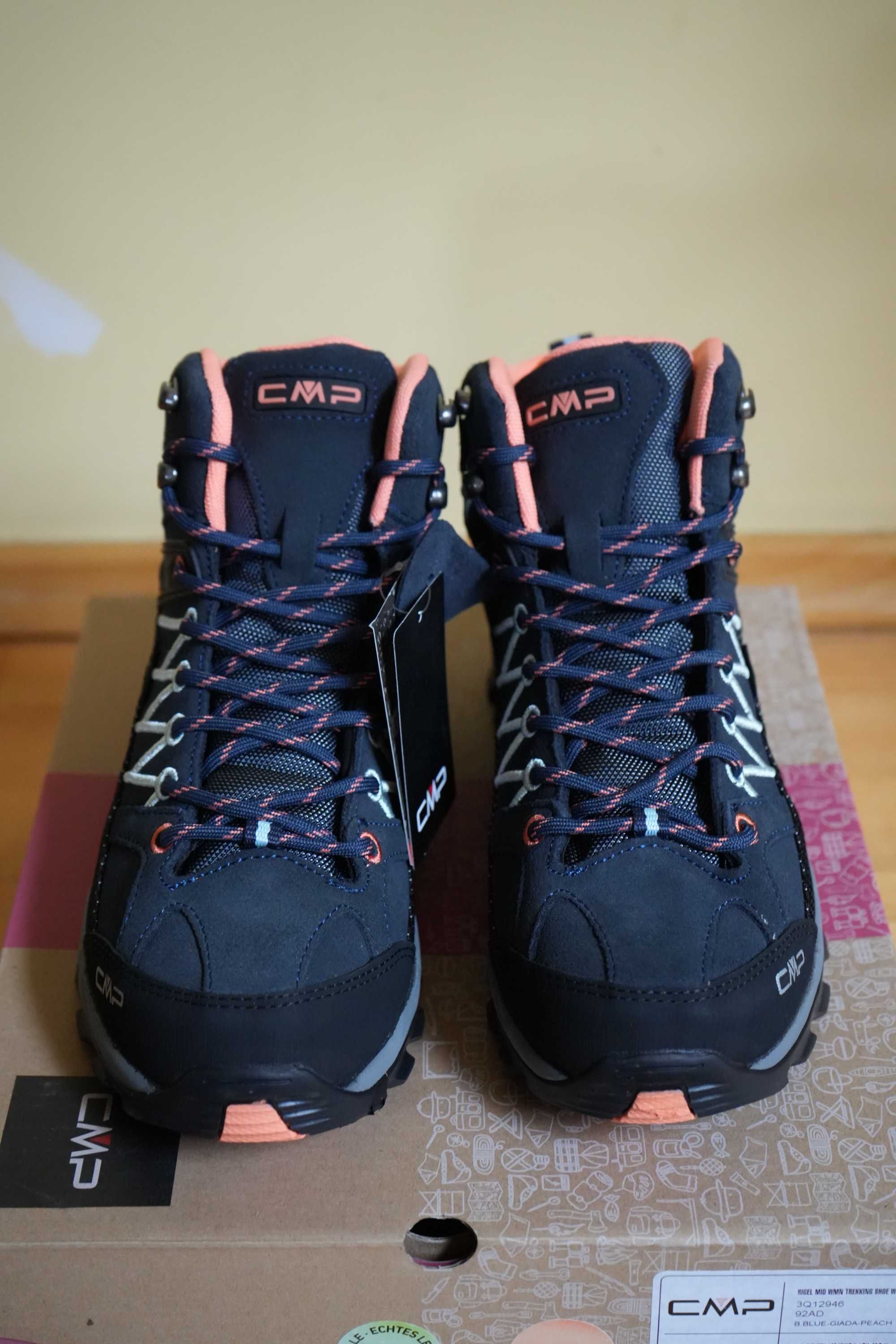 Buty Damskie Trekkingowe Górskie CMP Rigel Mid Skórzane Wodoodporne