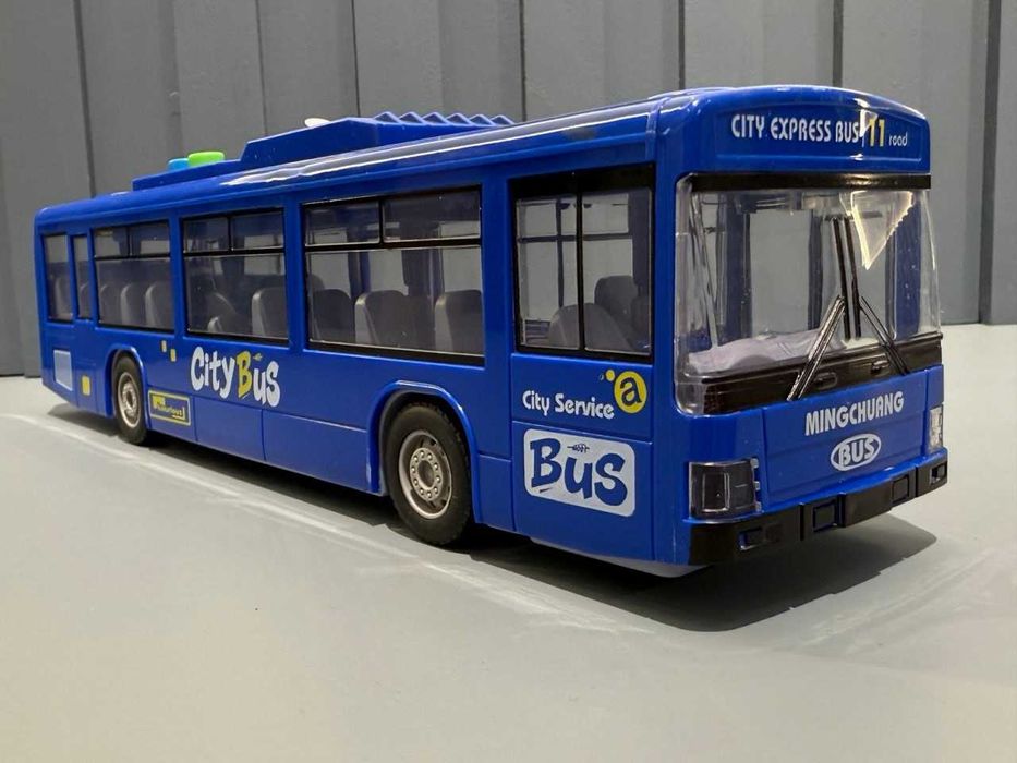 Автобус міський інерція музика світло Синій (1106 B) Розд/Дроп