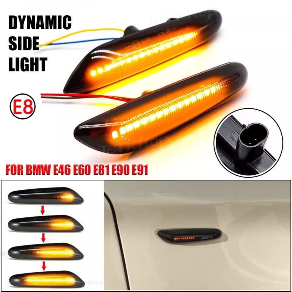 Piscas led dinâmicos BMW E90/E91/E92/E81 Mini Cooper Peugeot Citroen