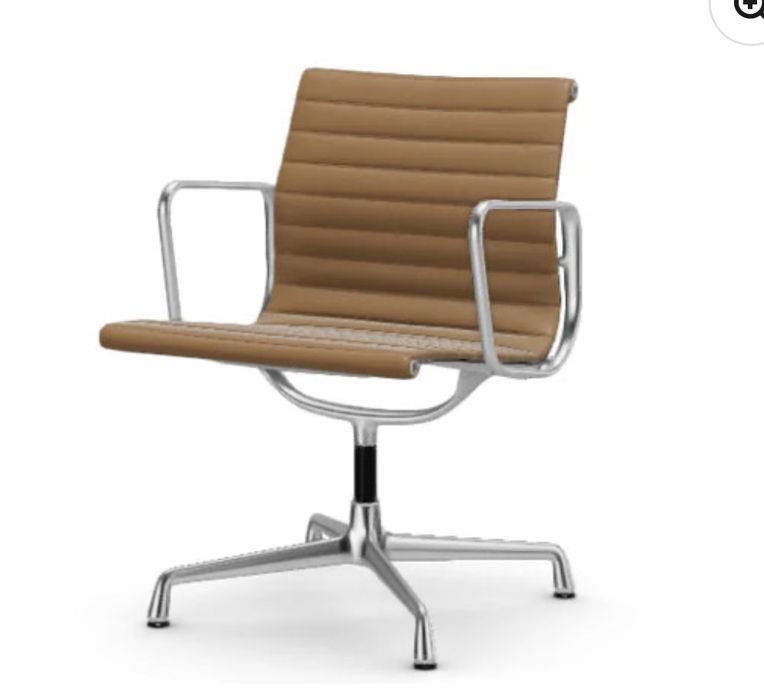 NOWE fotele Vitra EA108 - camel skóra