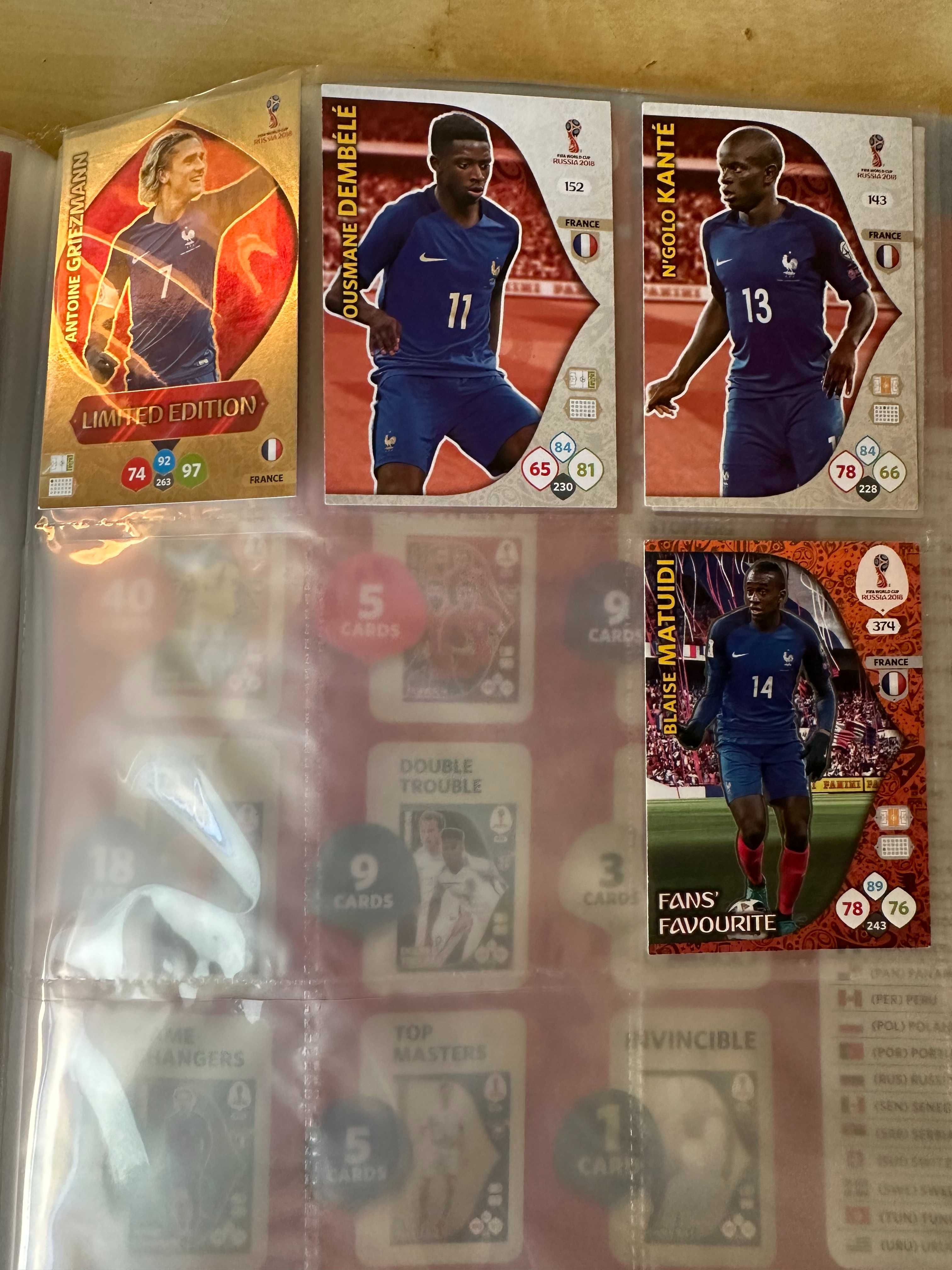 Karty Piłkarskie Panini Rosja Russia 2018 zestaw