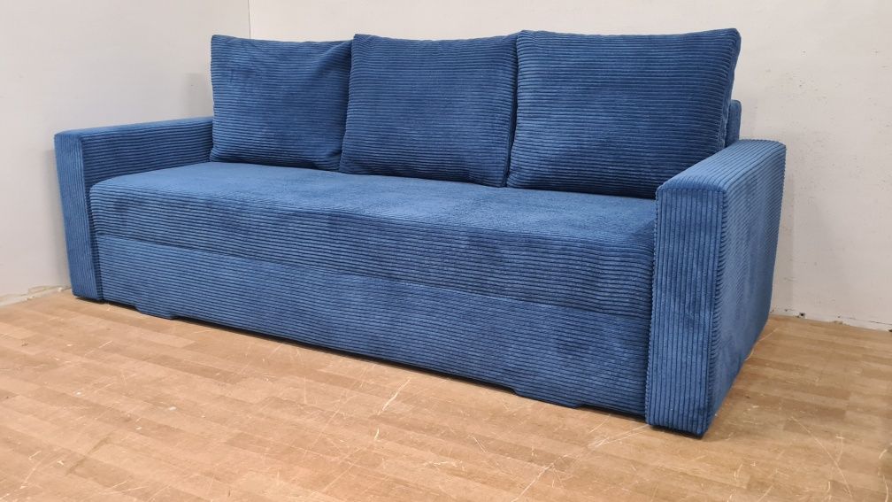Nowa sofa sprężyny automat sztruks welur plusz kanapa wersalka tapczan