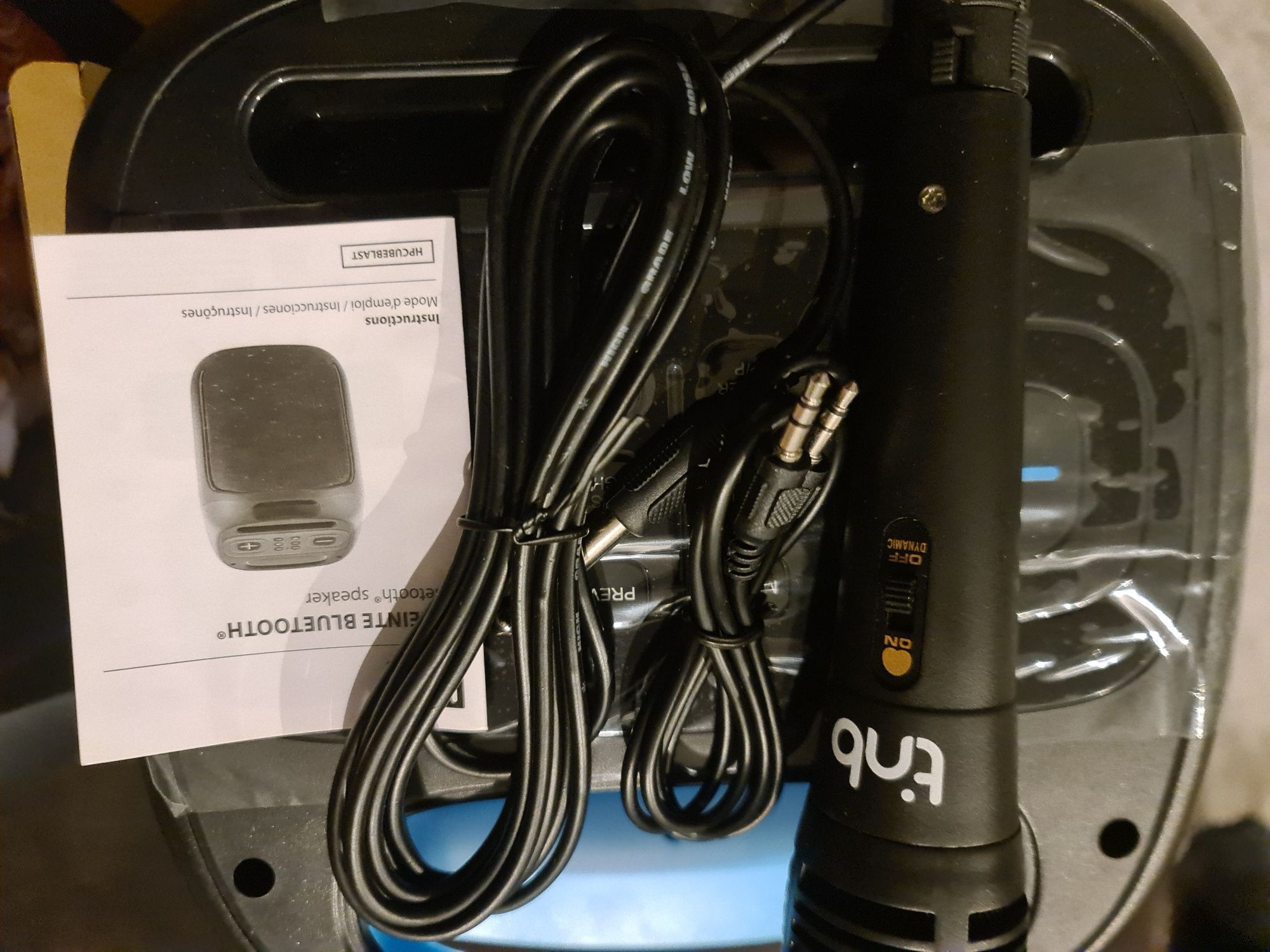 Coluna Bluetooth com microfone para karaoke 400w