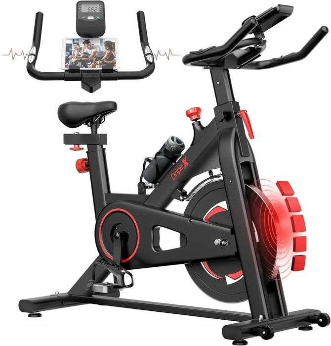 Dripex Rower treningowy magnetyczny 150 kg monitor LCD