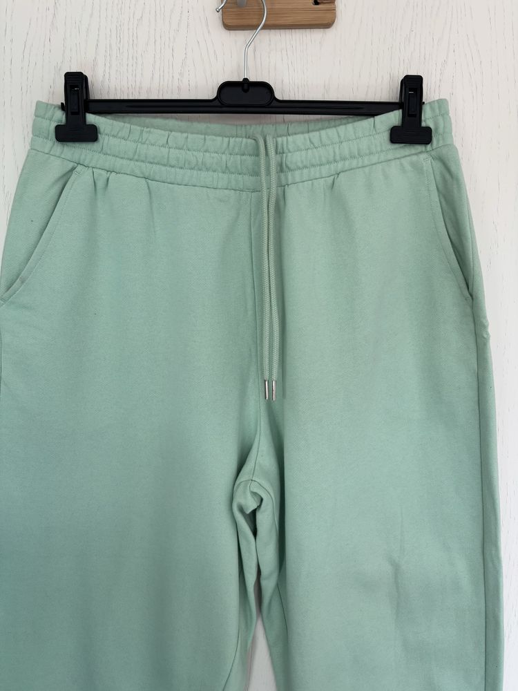 Mietowe spodnie bawelniane dres asosa