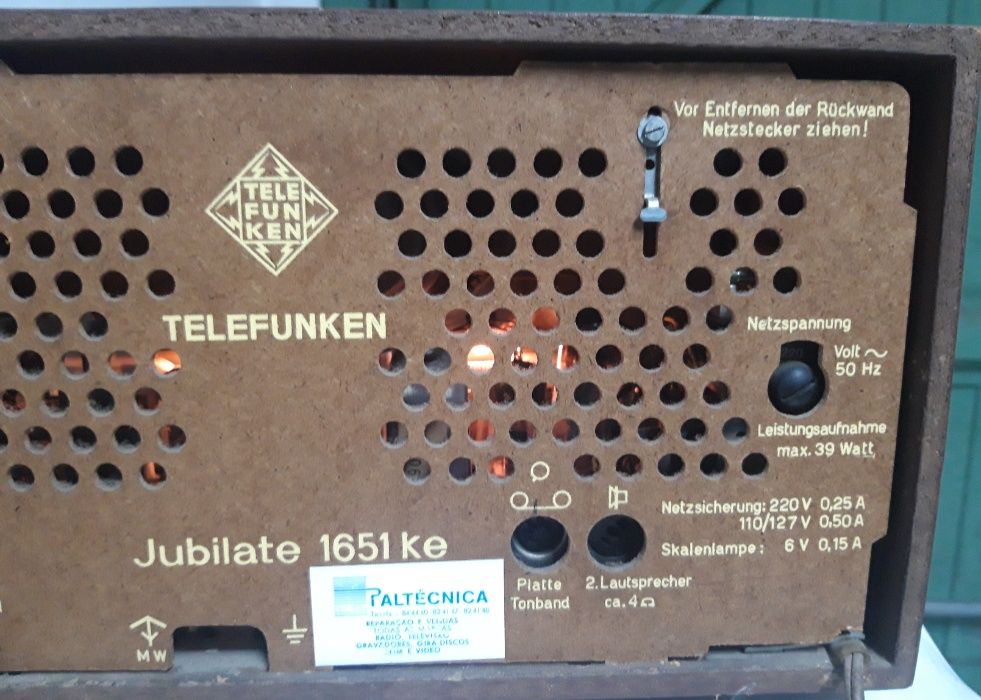 Telefunken Jubilate 1651 Ke Rádio a válvulas