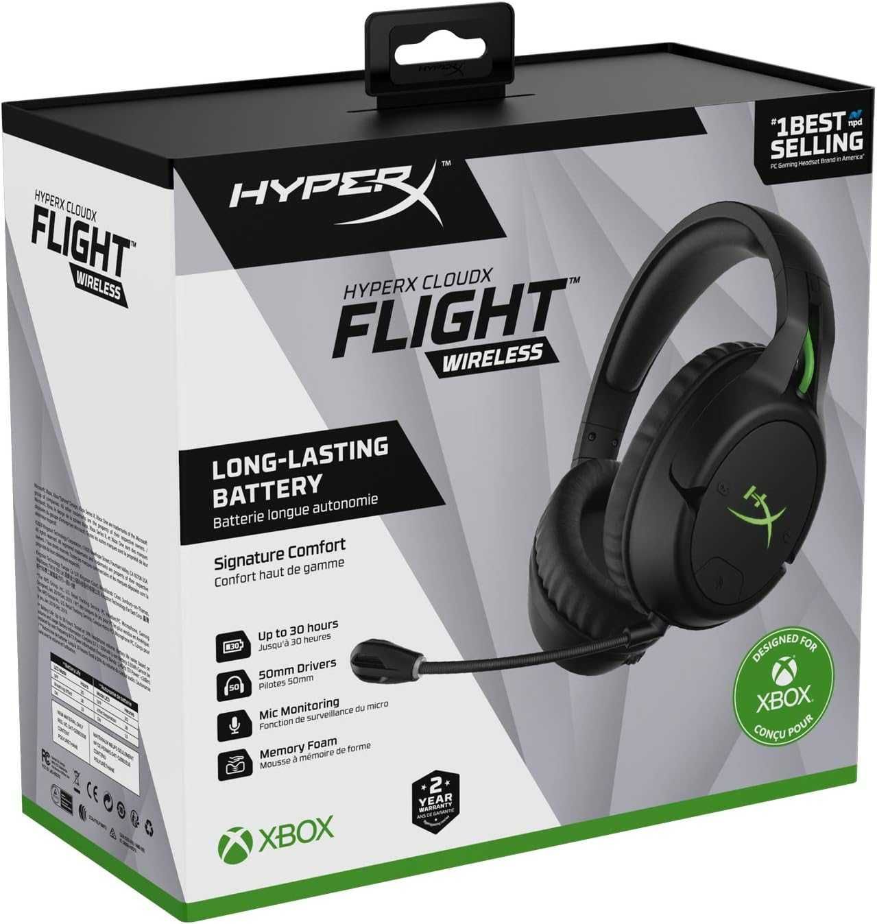 HyperX CloudX Flight Słuchawki Gamingowe Do Xbox Czarno/Zielone NOWE