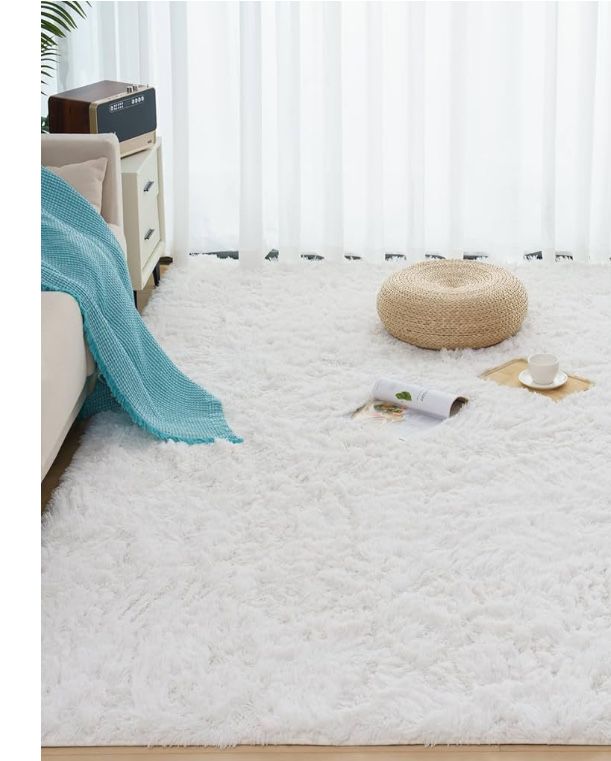 Tapetes quarto ou sala Amazon Branco antiderrapante
