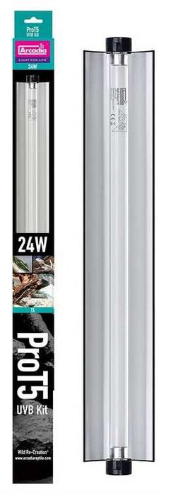 Luz para repteis - Arcadia Pro T5 UVB Kit 24 W 16% 57.5 x 6 x 4.5 cm