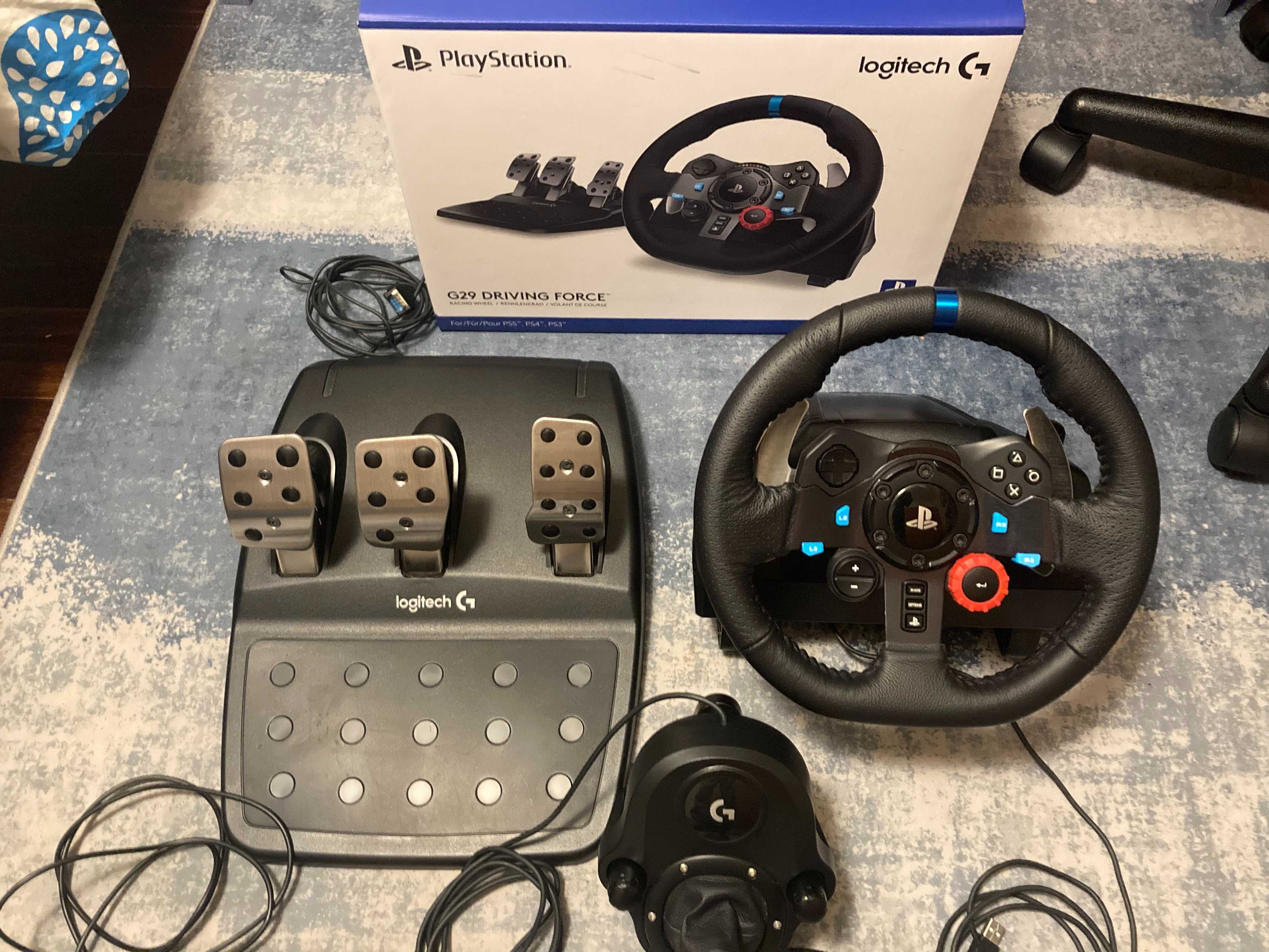 Logitech G29 PS5/PS4/PS3 + Pedais + Shifter