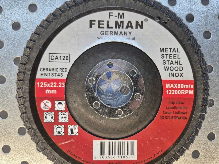 10 x gr120 Tarcza Listkowa ceramiczna 125mm lamelka ceramiczna 120