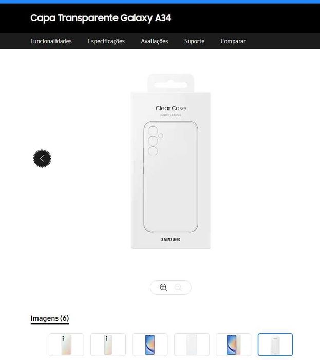 Capa samsung a34 5g - NOVA (sem uso)