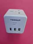 Adapter podróżny TESSAN Worldwide, z 3 portami USB