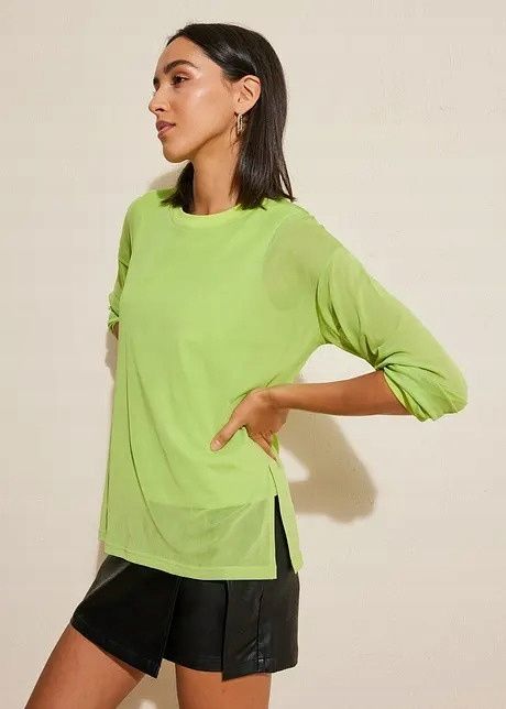 B.P.C bluza z siateczkową warstwą zielone jabłuszko r.44/46