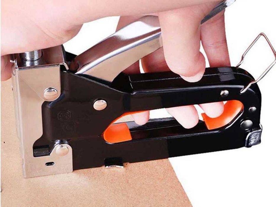 Zszywacz tapicerski taker ręczny na zszywki 4-14mm metalowy3w1 blokada