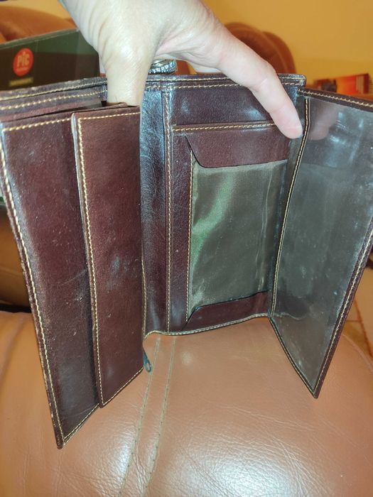 Porta moedas em pele