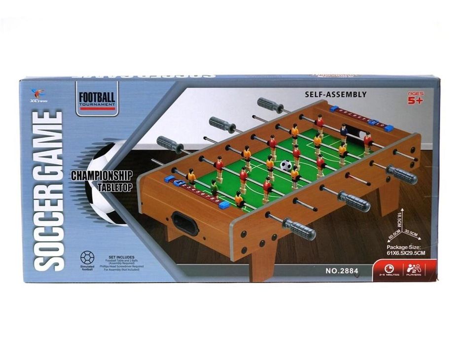 Stół drewniany do gry w piłkarzyki pudełko,616x306 mm