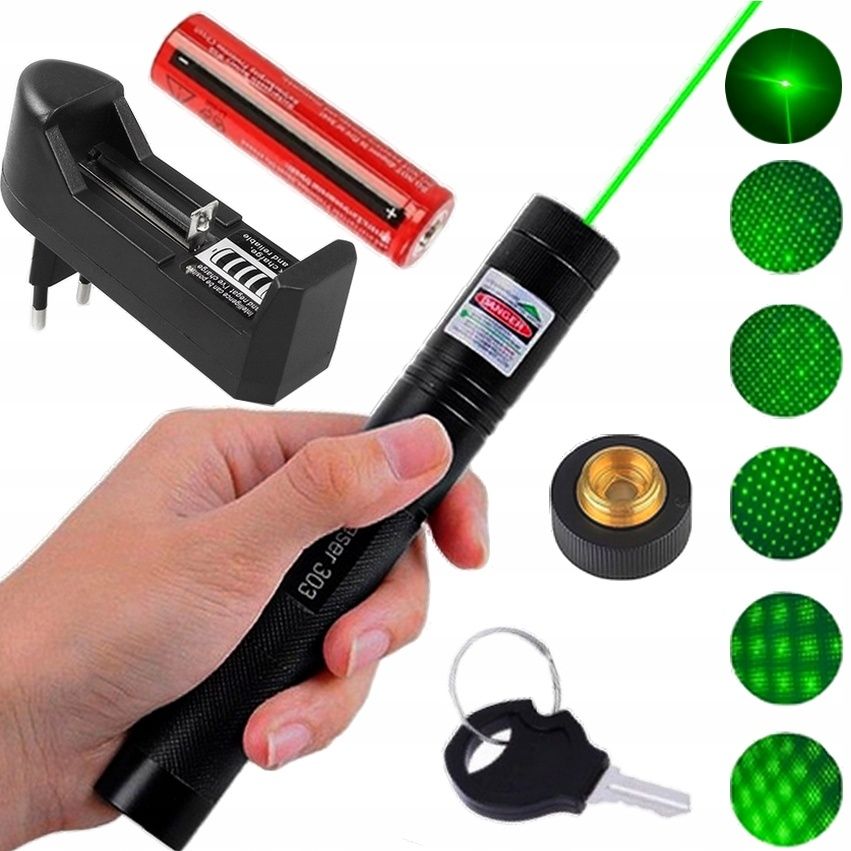 Wskaźnik laserowy laser zielony duży zasięg i moc