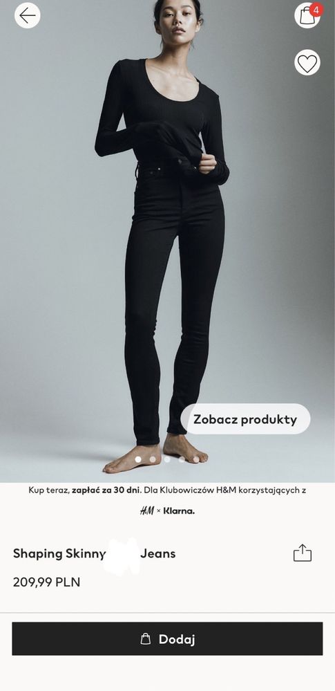 Shaping Skinny Regular Jeans 44/46 H&M