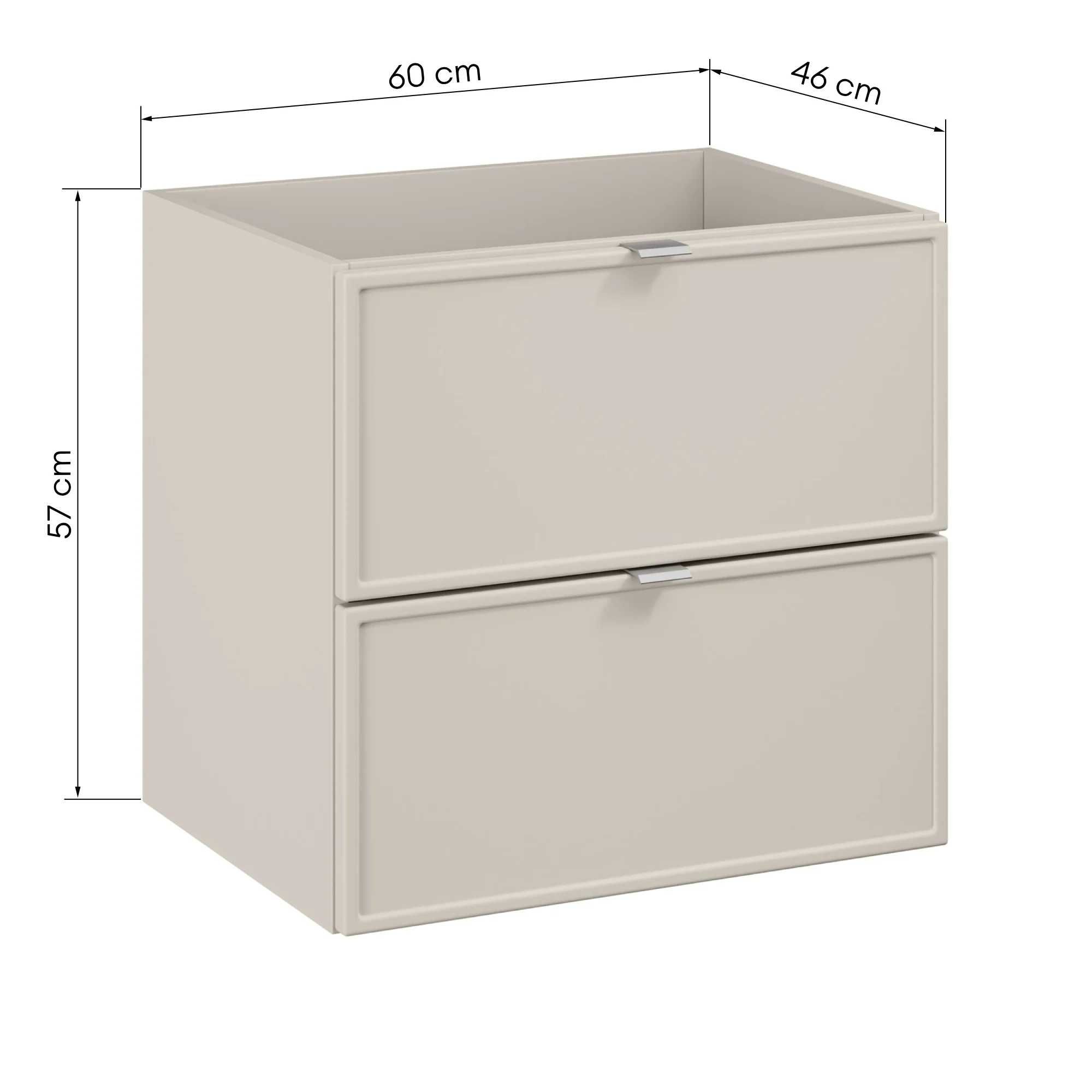 ZZ1262 - Szafka pod umywalkę Bella Cashmere 60 cm, kaszmirowa