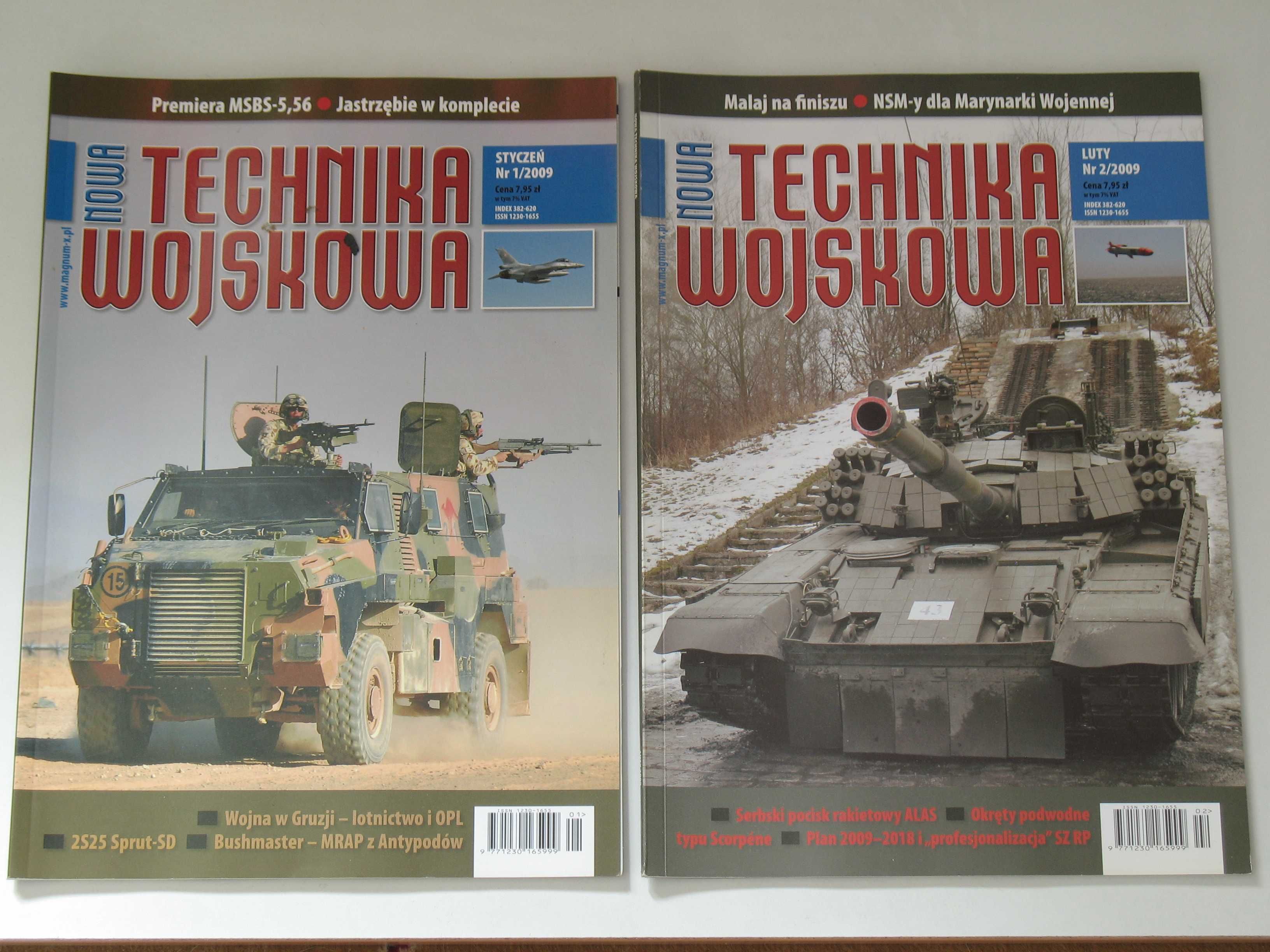 Technika Wojskowa numery: 1-7 i 9-12, rocznik 2009