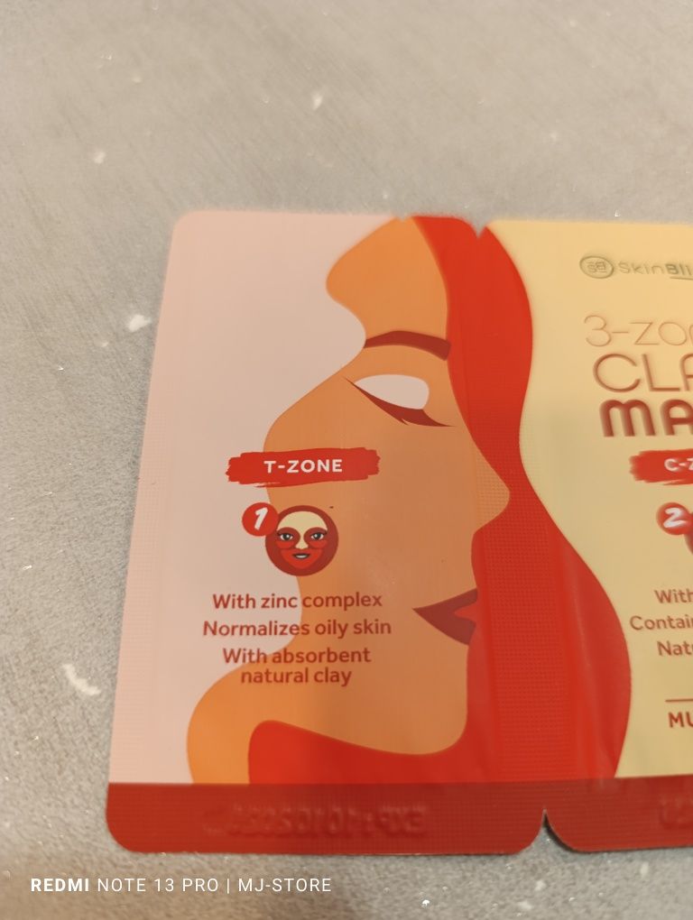 Maseczka glinkowa trójstrefowa