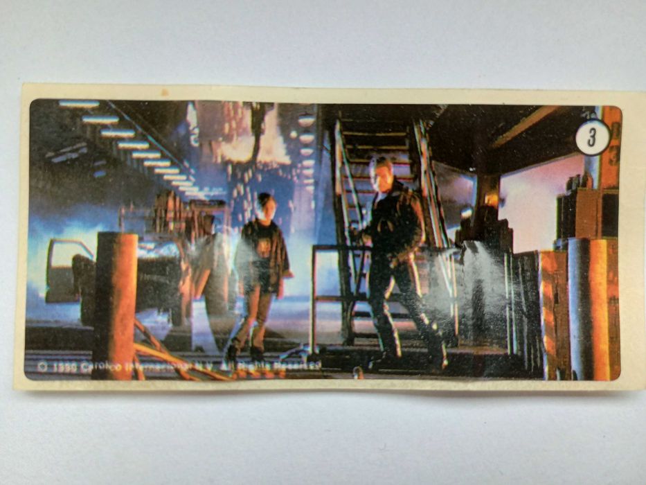 Naklejki z gumy do żucia Terminator 1990rok PRL ZESTAW 2szt Nr3 i Nr41