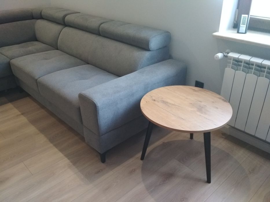 Stolik okrągły ława OSLO Marmur dąb Craft Halifax Wotan Hikora Artisan