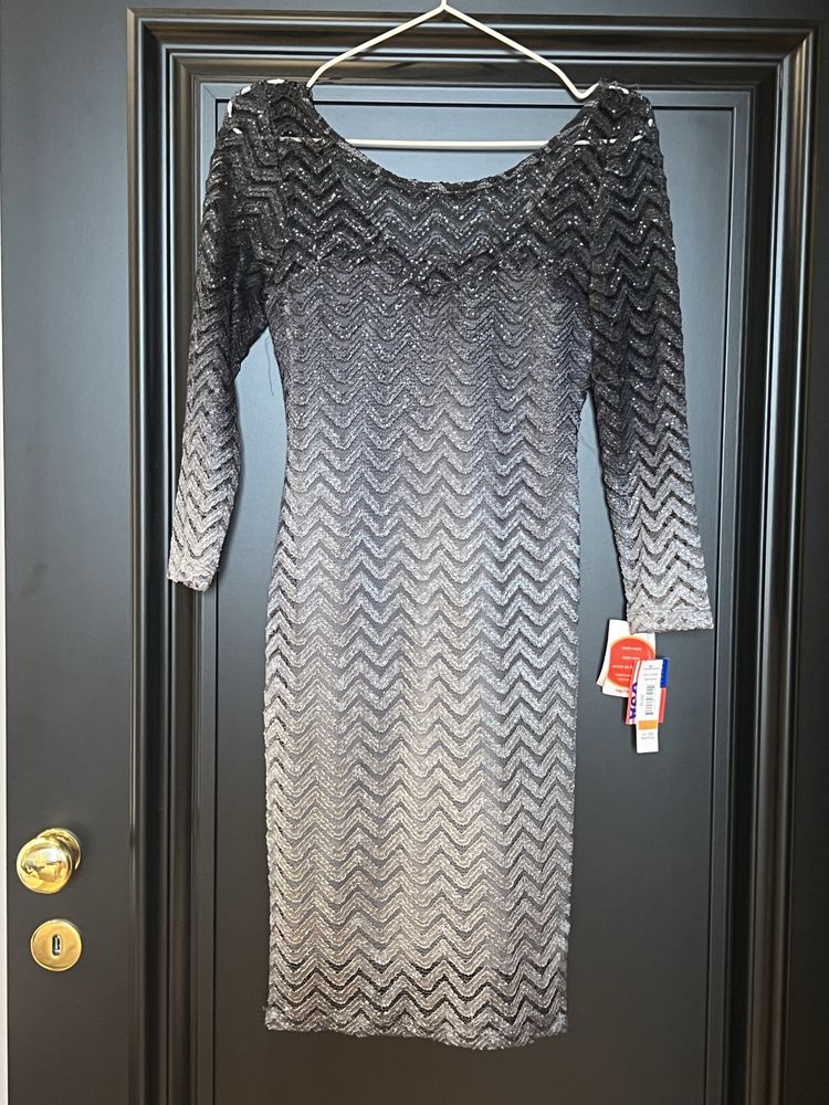 SUKIENKA TK Max r. XS na okazję / szaro - srebrna
