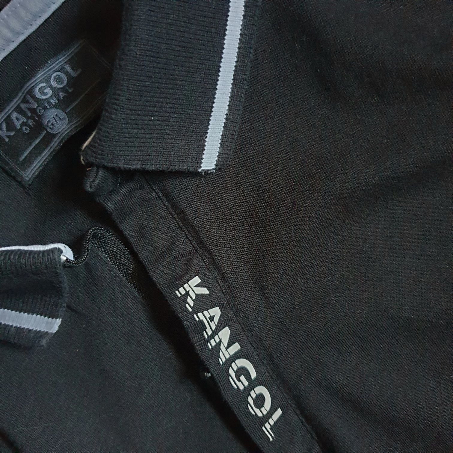 Поло чоловіче Kangol  чорна футболка мужская M/46 L/48