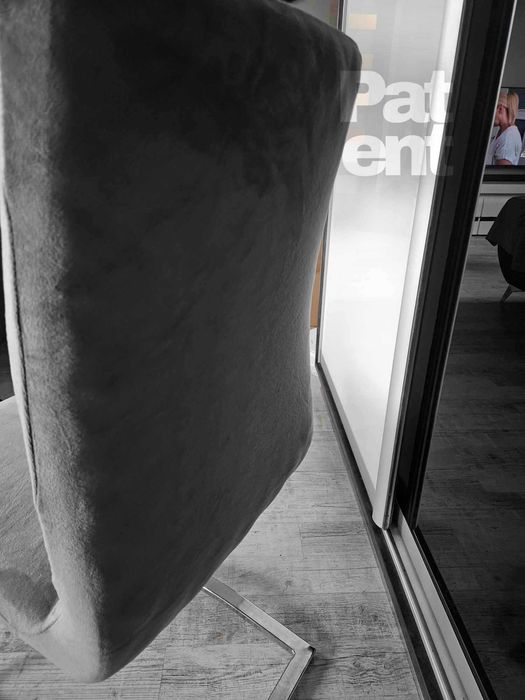 Pokrowce na krzesła miękkie welurowe komplet szare 4 sztuki