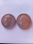 2 moedas de 50 centavos 1913