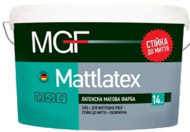 Краска водно-дисперсионная MGF М100 латексная матовая 10 л