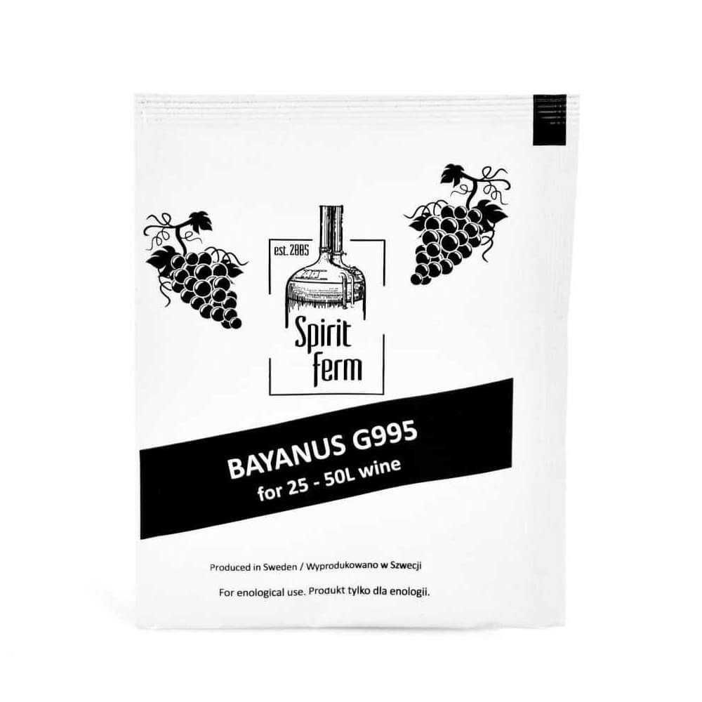 Drożdże winiarskie Bayanus G995 winne 10g do Wina do 16% owoce