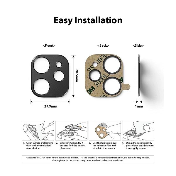 Nakładka na obiektyw aparatu Camera Styling do iPhone 11 Black