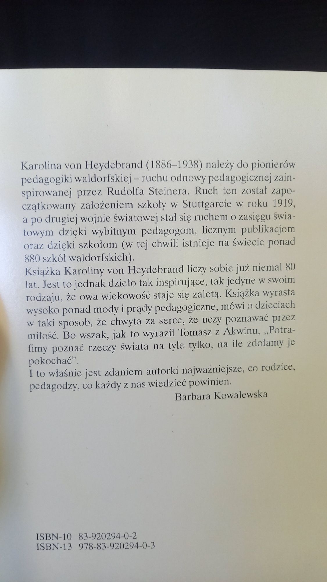 O duszy dziecka Karolina von Heydebrand