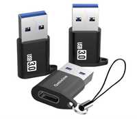 Adapter USB 3.0 na USB C, USB C żeński na USB A męski 3 szt