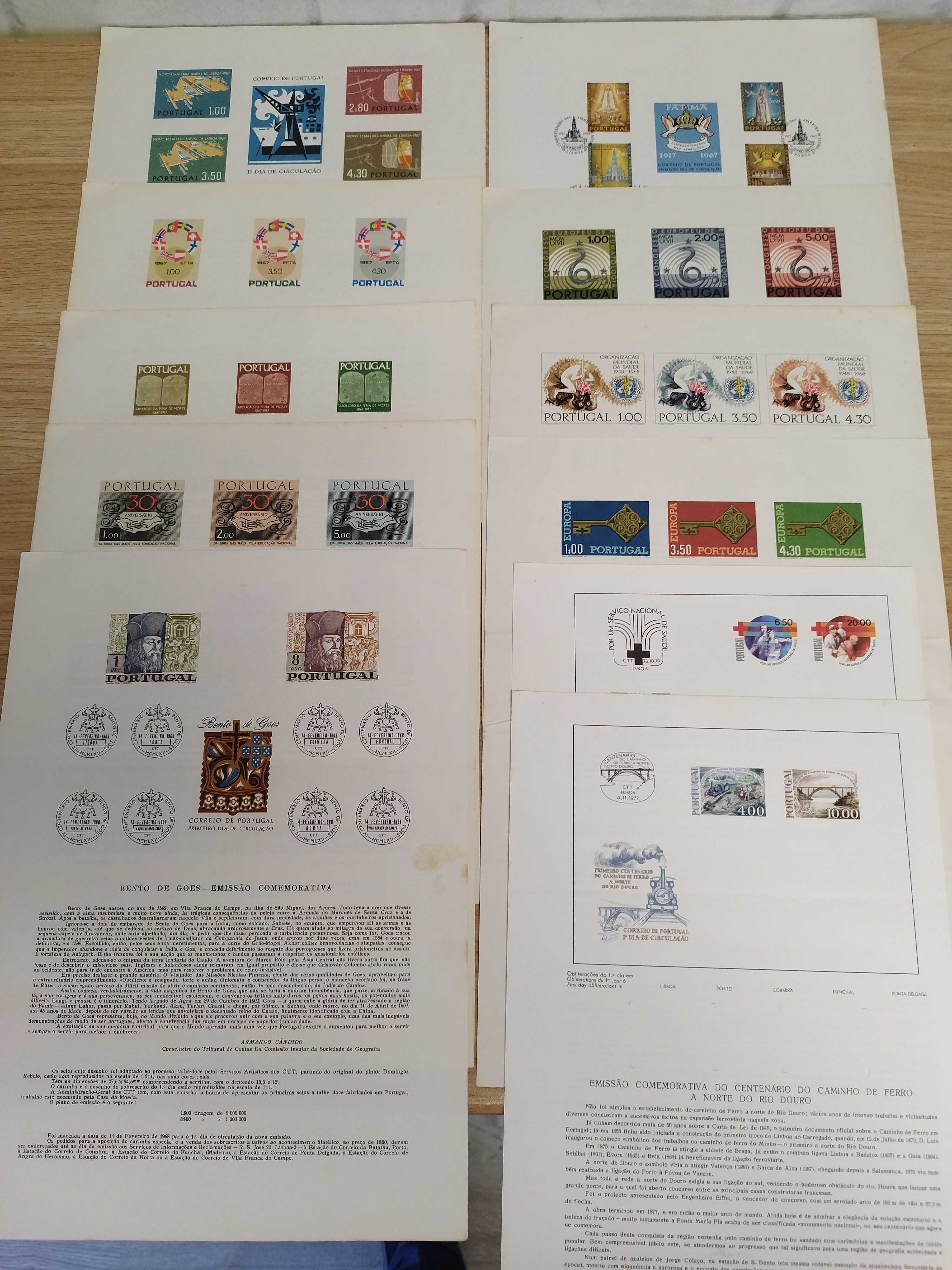 54 Pagelas selos/ CTT antigas- Filatelia