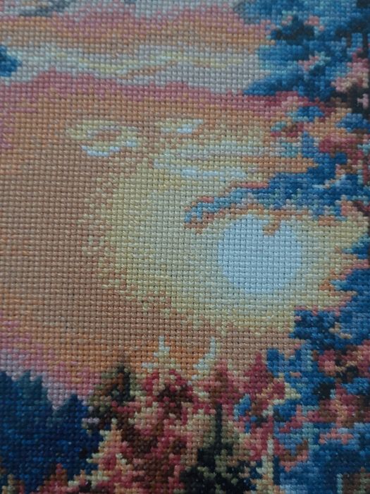 Зима ,вишита картина