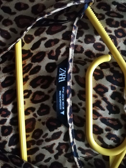 Elegancka i bardzo efektowna sukienka mini ZARA, wzór panterka, M
