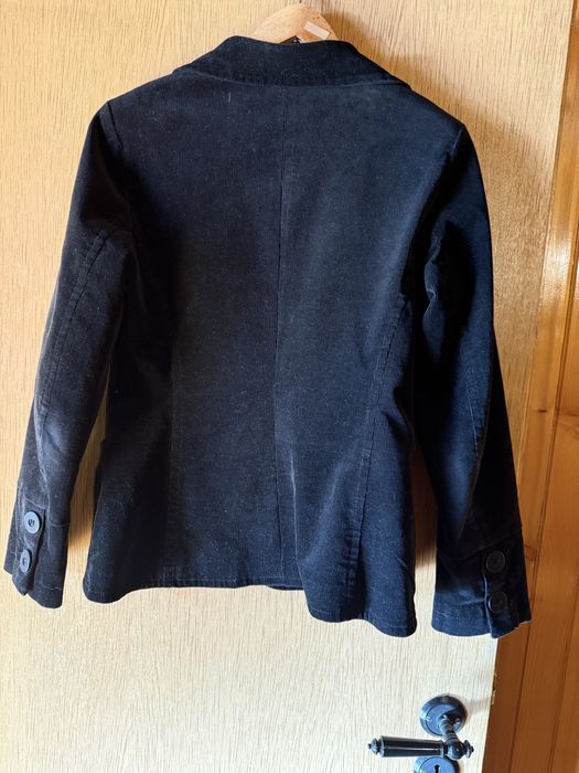 Marynarka sztruksowa czarna damska 38-40