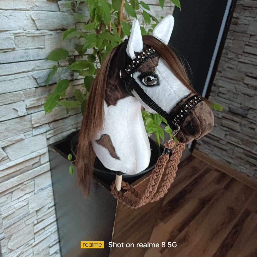 Nowy konik hobby horse, kij kantar wodze