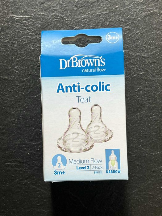 Dr Browns Smoczek standard poziom 2 3-6 miesięcy 2 pak
